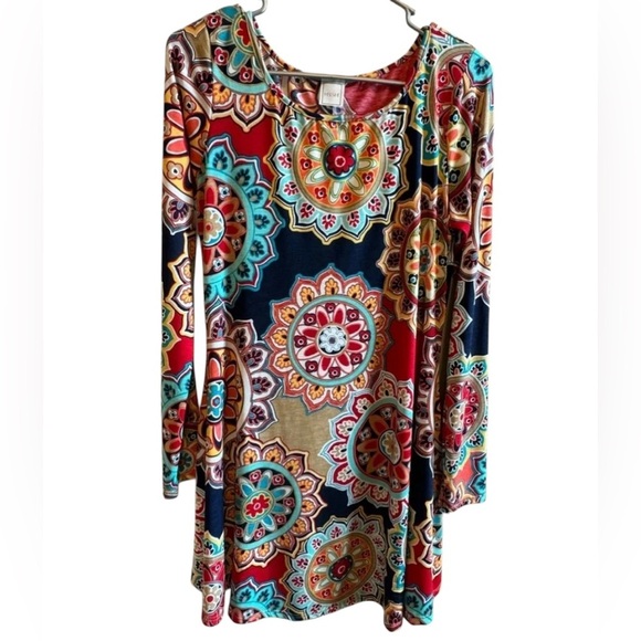 HerShe Dress Colorful With Pockets Sz M - Picture 1 of 10
